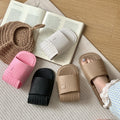 Travel foldable slippers summer couple outing travel non-slipabrasion resistantplaid couple hotel disposable slippers