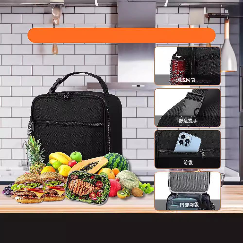 hot-selling portable men's portable lunch bag thermal insulation and cold bag exquisite large-capacity box lunch bag customization