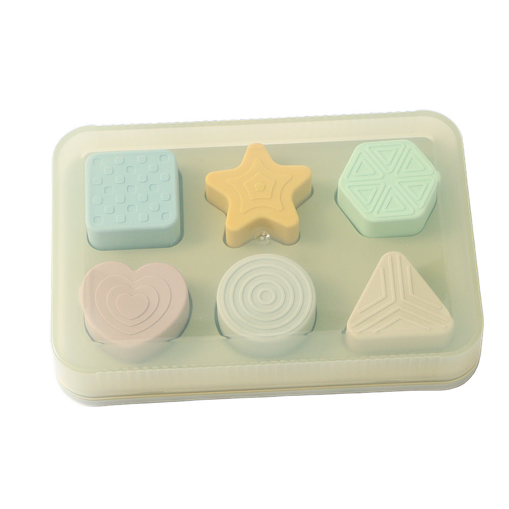 New silicone educational toys for kids: safe, durable, and creative 3d geometric puzzle toys for baby's early learning