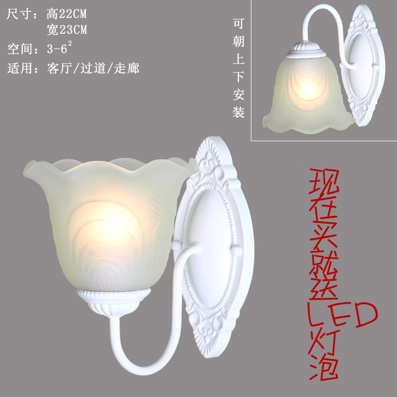 American casual wall lamp single head bedside lamp bedroom lighting living room background wall scandinavian lighting aisle corridor iron art