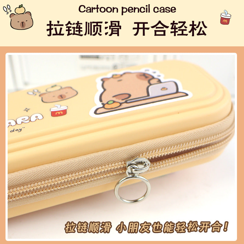 Pencil case large capacity high value kapibara student stationery box female simple style pencil case junior high school female super beautiful