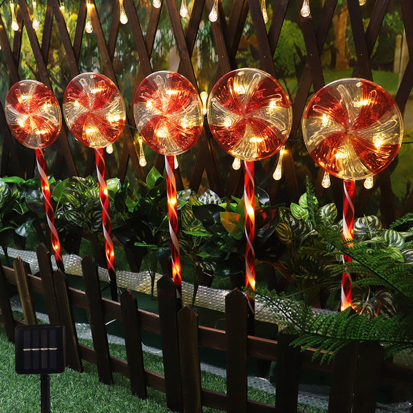 New LED Solar Lawn Light Garden Light LED Candy Star Snowflake Plug Light Garden Decoration Festival Light