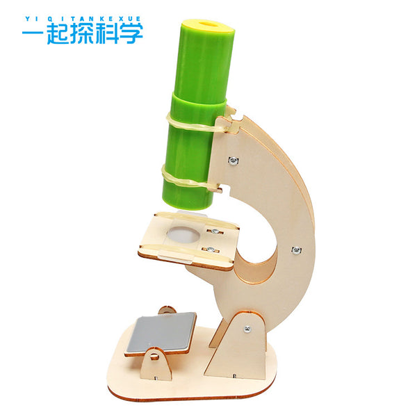Scientific experiment Homemade microscope Children's hand-assembled physical experiment Material package Technology small production toy
