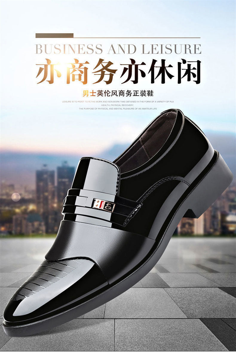 Tiktok viral new men's formal leather shoes - business casual, fashionable pointed toe slip-ons - dropshipping available