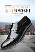 Tiktok viral new men's formal leather shoes - business casual, fashionable pointed toe slip-ons - dropshipping available