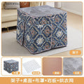 Sintered stone folding fire table - new winter square heating dining table for rental housing, dorms, and home study
