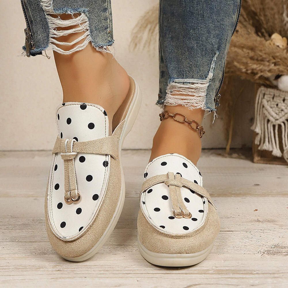 Export mary jane baotou half slippers women's summeroutwearplus size 43flats slip-on lazy women's shoes wholesale
