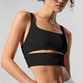Thin stripes sports lintimates nude yoga bra quick-drying sleeveless running sports fitness wear for women with chest pads