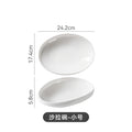 Scandinaviancasual style pure white ceramic salad bowl for home cold dish western food plate hotel business ceramic dessert pasta bowl