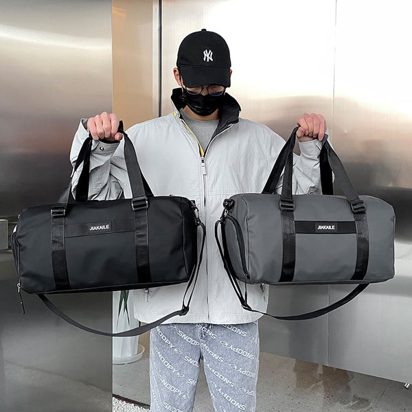 Large capacity sports fitness yoga bag dry and wet separation lightweight travel bag trend casual boarding shoulder messenger bag