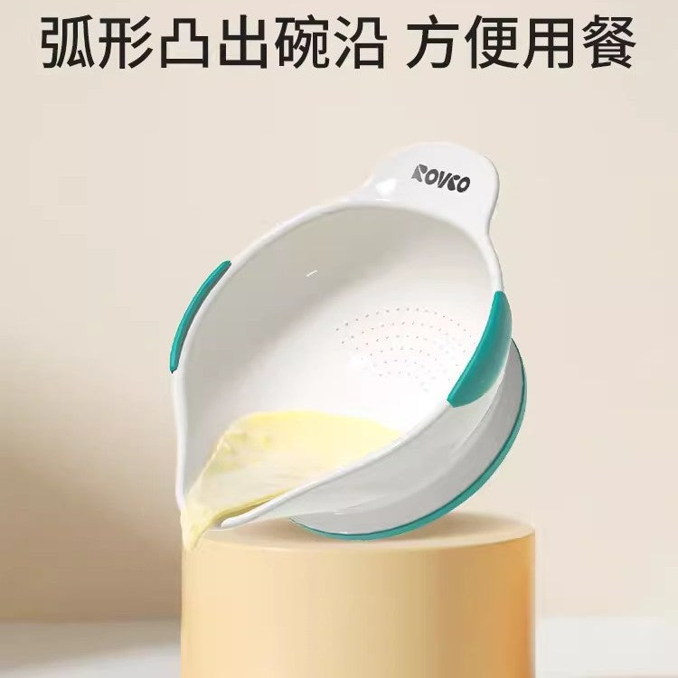 Rikang baby food bowl - special learning bowl for babies, newborn infant rice cereal, soup, grinding, and eating utensil set