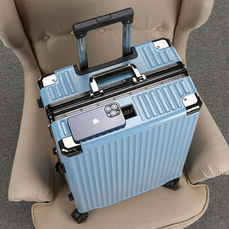 Luggage 2023 new thickened silent wheel password box can sit large capacity female strong and durable suitcase oversized