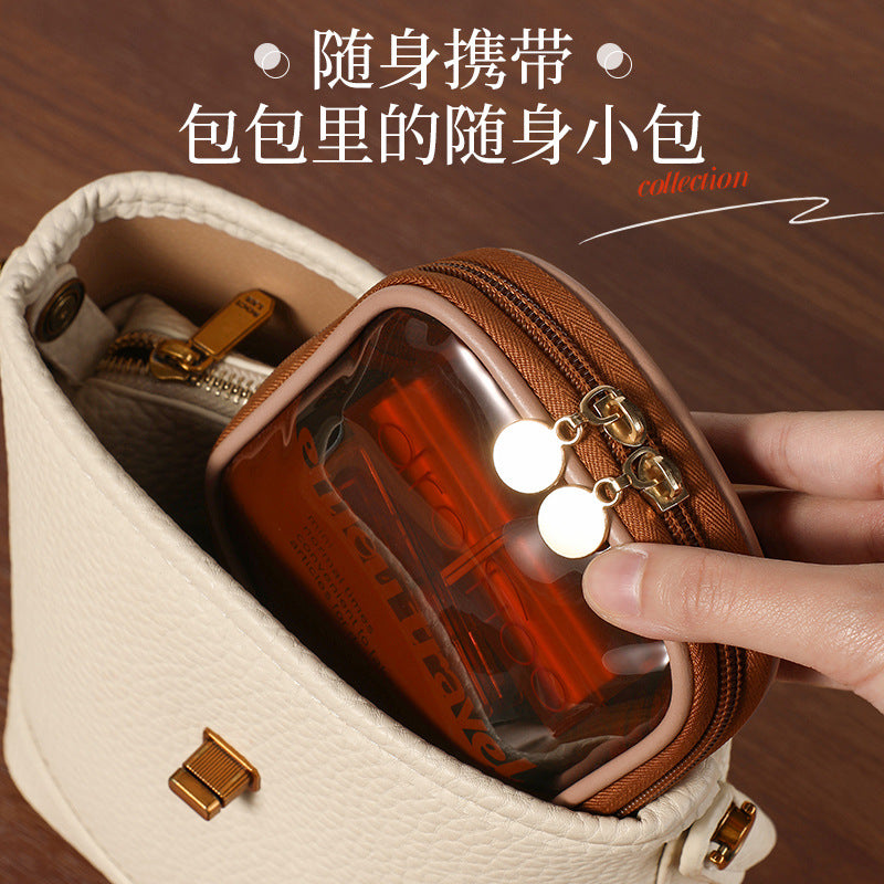 Portable makeup small cosmetic bag women's portable new mini lipstick cosmetic storage bag bag small bag travel