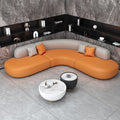 Business negotiation curved sofa hotel lobby office reception area light luxury l-shaped corner sofa