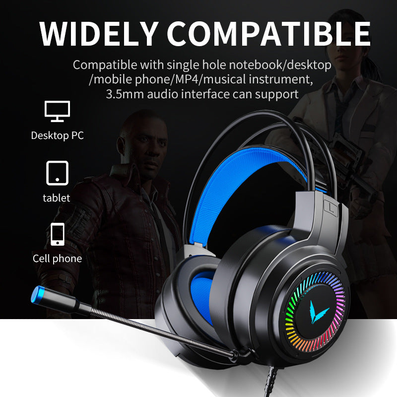 G60 gaming headset - wired 7.1 channel esports headphones for pc and laptop - perfect for pubg and other online games
