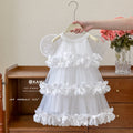 Girls' dress  korean style petal princess dress fairy dress dance performance gown