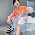 Boys' summer outfit set  new summer kids short-sleeve t-shirt tracksuit thin two-piece set children's clothing