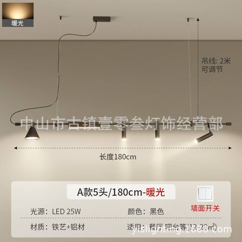 Chandelier Restaurant Light Fashion Lighting Simple Modern Dining Room Bar Office Conference Table Long Creative Designer