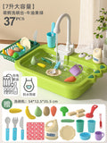 Kids dishwashing table play house kitchen toys electric wash basin sink simulated dishwashing toys cross-border new products