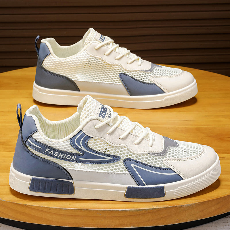 Men's winter new breathable lightweight mesh skate shoes - youthful mesh hollow-out athletic casual trendy sneakers