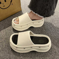 7 thick sole slippers for women summeroutwear soft bottom flip-flops slippers beach bath high heels niche style popular sandals