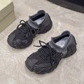 2025 new women's chunky knit sneakers - versatile mesh lightweight running & fitness sock sneakers