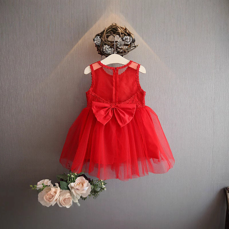 summer new korean style lace patchwork girls' dress - tank dress, factory direct, dropshipping available