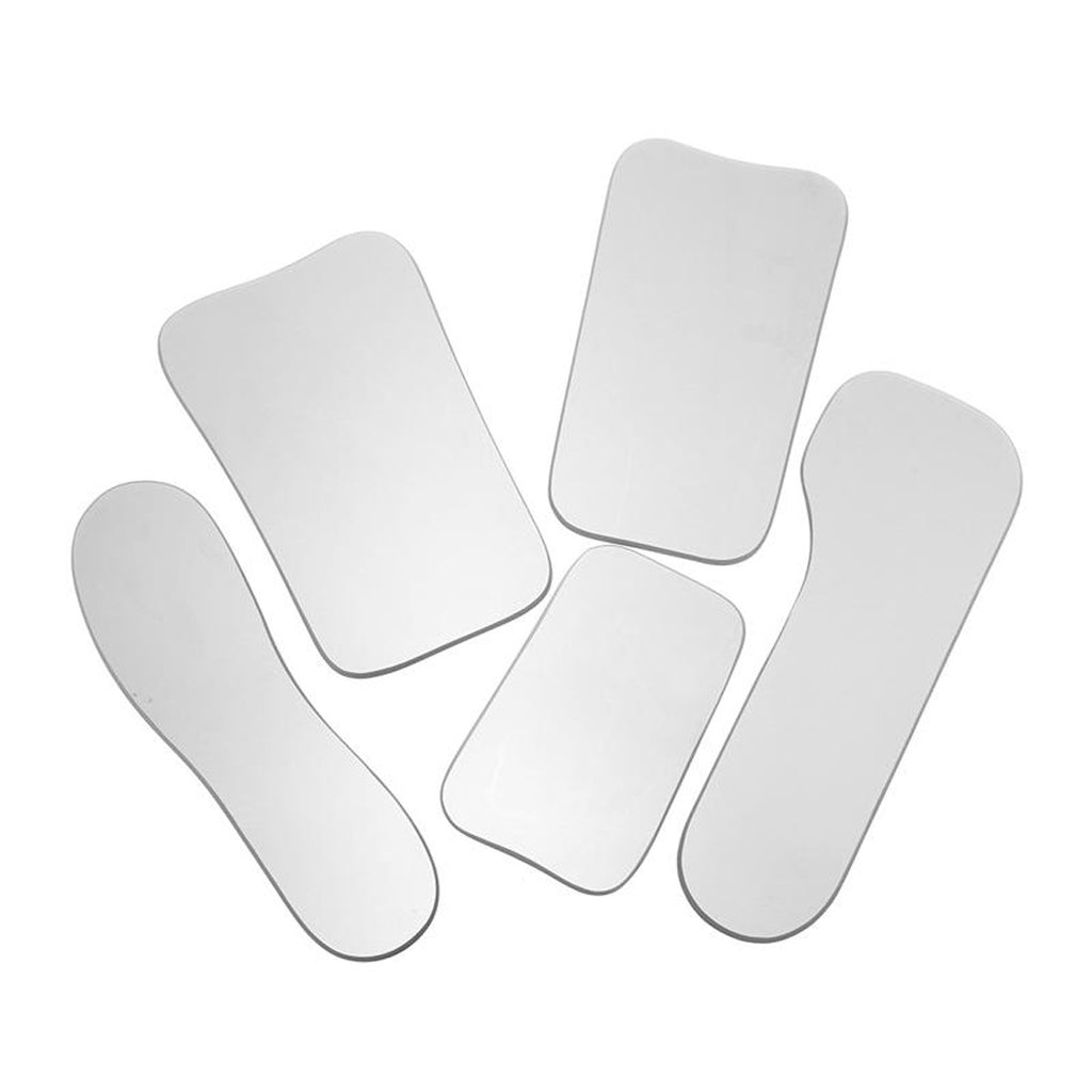 Dental orthodontic material reflector, glass reflector, 5 sets of reflectors for taking pictures in the double-sided mouth