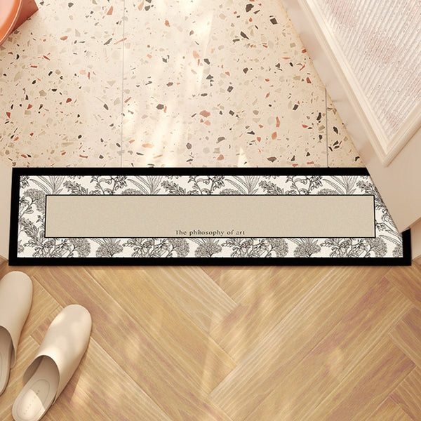 Threshold stone floor mat Super narrow long carpet at the entrance door Entry door Bathroom Bathroom Diatom mud absorbent foot mat
