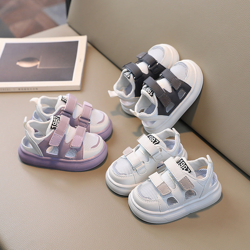 Summernew arrivalkids sports sandals boys breathable mesh shoes k-stylegirlcut out sneakers baby shoes kids shoes