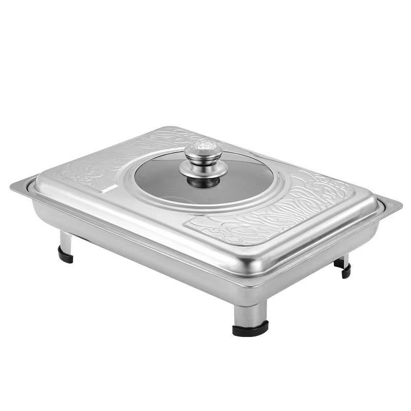 Manufacturer stainless steel four-legged stove casual hotel restaurant buffet stove outdoor picnic four-legged square stove round stove wholesale