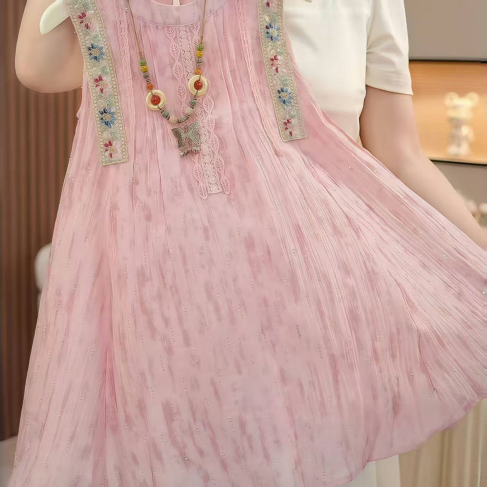 Girls' summer dress  new floral chic dress little girl princess style super fairy sleeveless sundress