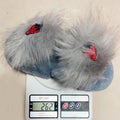 Girls' new rhinestone strawberry furry slippers for home home long hair cotton slippers heattechstuffedthickened openings winter