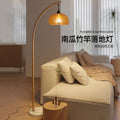 New chinoiserie floor lamp zen atmosphere lamp living room tea room retro medieval high-end sense of wabi-sabi style fishing lamp table lamp