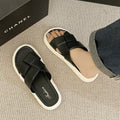 Fashion sandals and slippers for women outwearsummernew arrivalpopulark-stylecasualeasiest for matchplaidnon-slip beach flip-flops for women