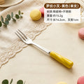 304 food grade stainless steel twisted fruit fork set creative colorful storage cup ceramic cup holder wholesale