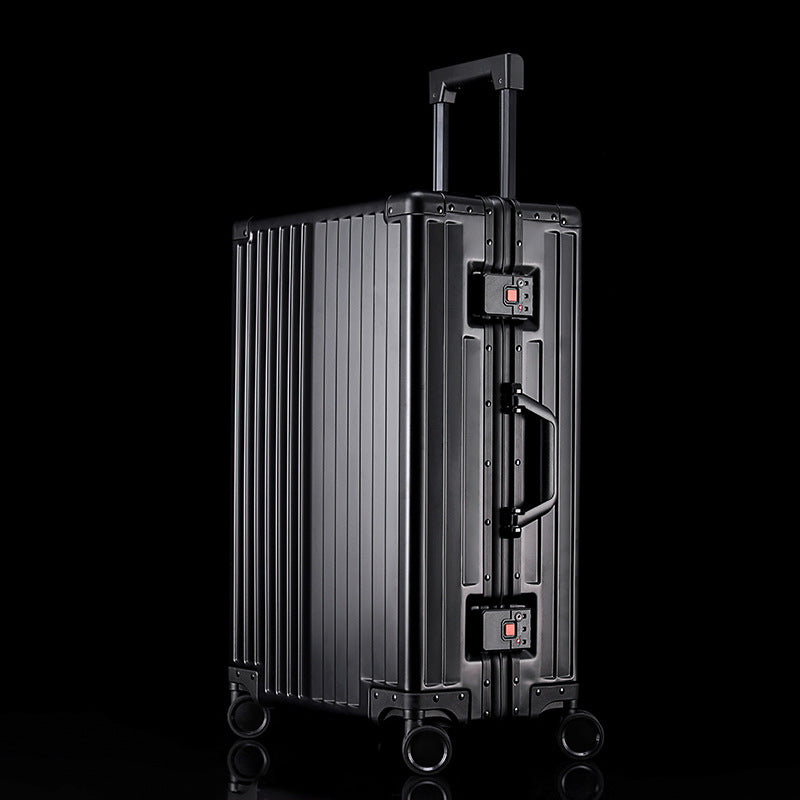 New customized all-aluminum alloy suitcase, metal trolley case, Jiaxing suitcase, universal wheel password case, boarding case.