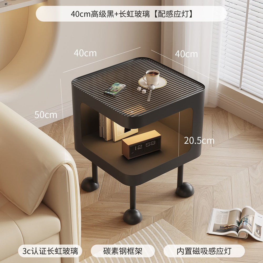Creative metal ornaments side table cream bedroom living room casual bedside table storage rack sofa coffee table floor storage