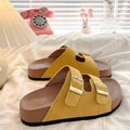 New arrivalclassy retro birkenstock slippers women's summer outwearsummerfashion sandals thick sole beach sandals