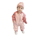 Infant and toddler fleece-lined warm rompers: adorable cartoon designs for baby boys and girls - perfect for autumn and winter outdoor wear