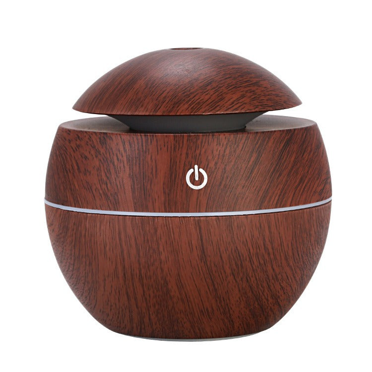 Wood grain round spray mushroom humidifier silent usb air aromatherapy machine mini vase wood grain humidifier