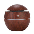 Wood grain round spray mushroom humidifier silent usb air aromatherapy machine mini vase wood grain humidifier