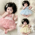 Stylish baby summer clothes, thin clothes for baby girls, one-piece princess, full moon, 100 days, summer, butt-covering skirt