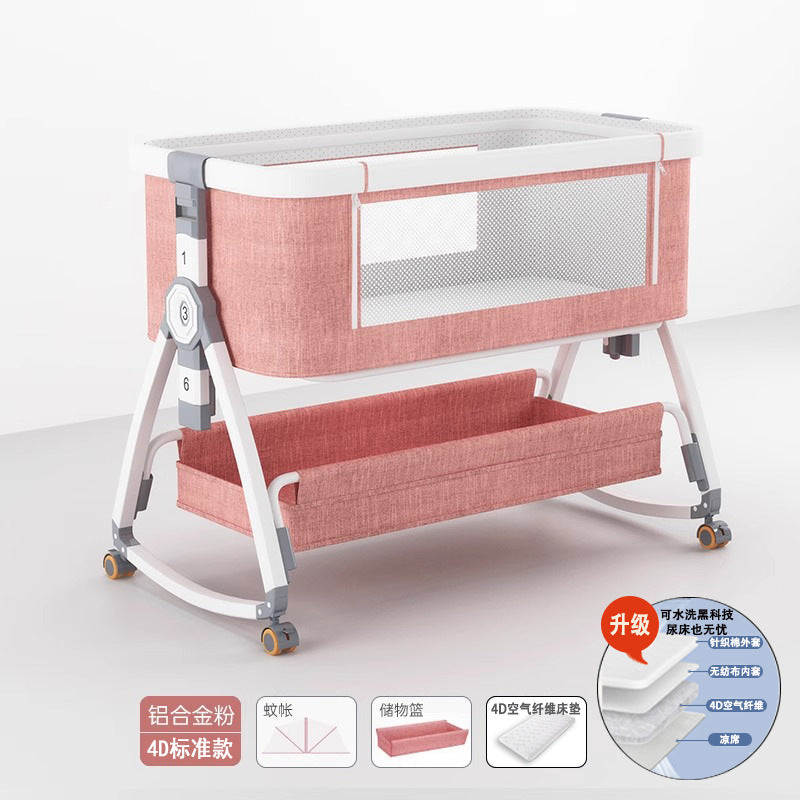 Baby crib - portable, foldable, multi-functional bassinet - newborn & toddler convertible bed