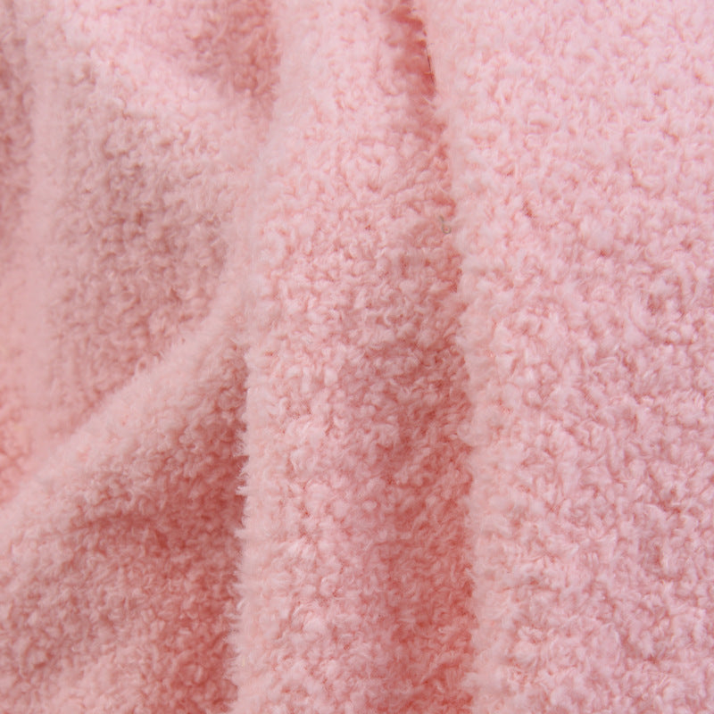 All-polyester double-sided cloud flannel fabric, autumn and winter loungewear plush toy throw pillow pajamas plain flannel fabric