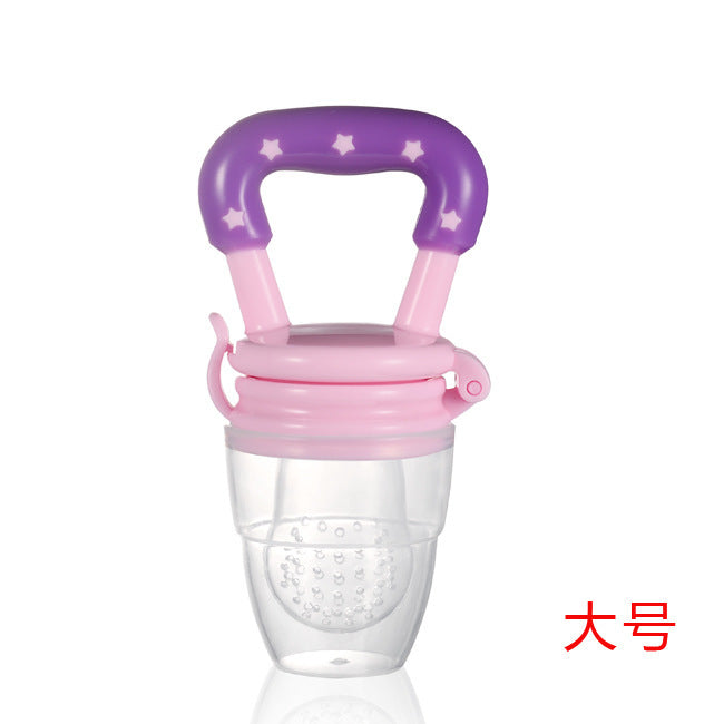 Factory custom baby bite children's complementary food fruit and vegetable Le Baobao silicone mesh bag pacifier feeding tableware