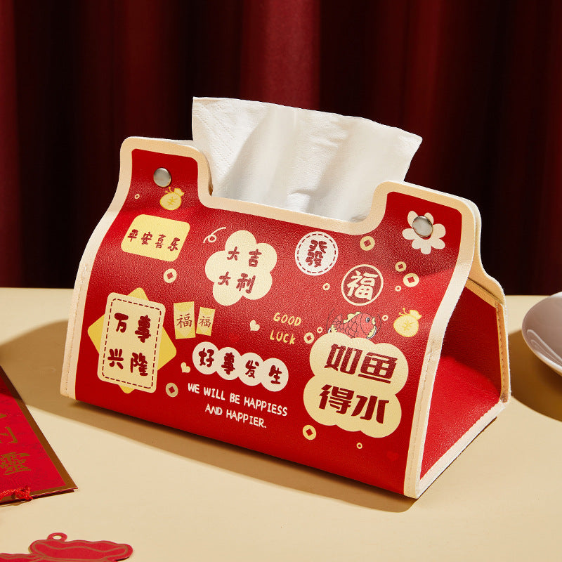 New Year's festive carton thriving wedding room wedding celebration decoration storage box Chinese home furnishings gift box