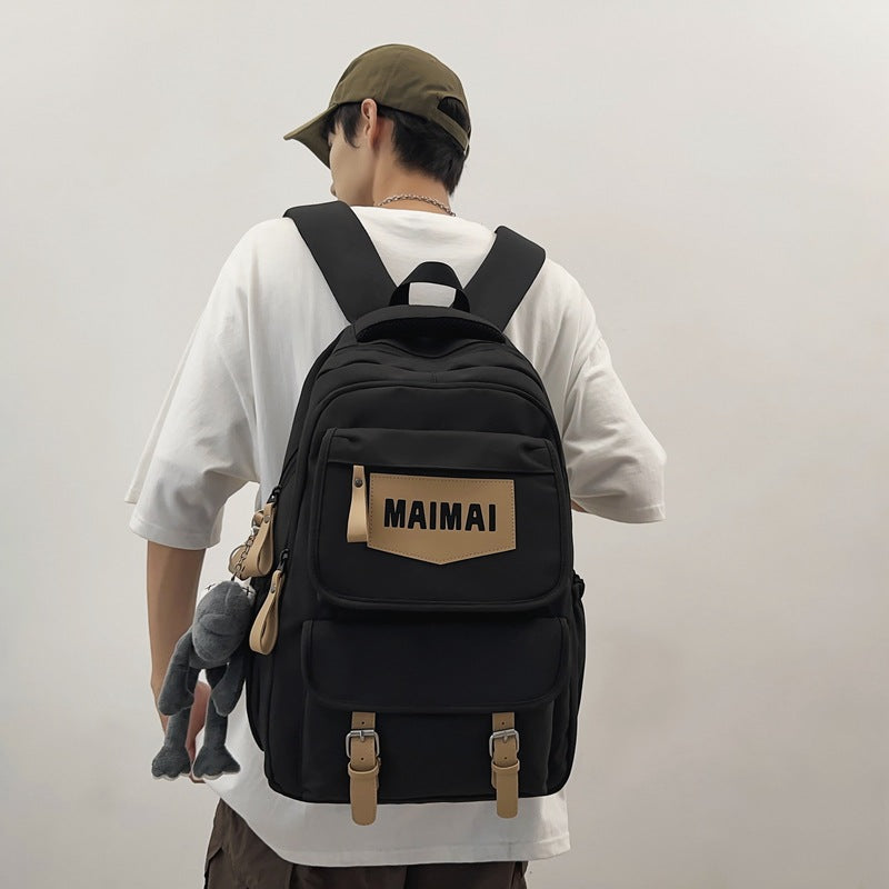 Japanese style workwear style high school students junior high school students school bag women's k-style backpack men's large capacity travel backpack easiest for match