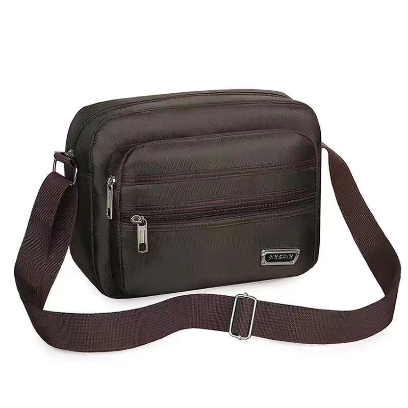 New casual shoulder bag, do business, collect money, messenger bag, men's and women's multi-layer cashier bag, casual large-capacity travel bag