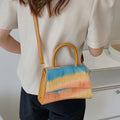 Crossbody popular bag women's fashionstylish shoulder dinner bag tie-dye 2024new arrivaltrendypatchwork colorful satchel bag